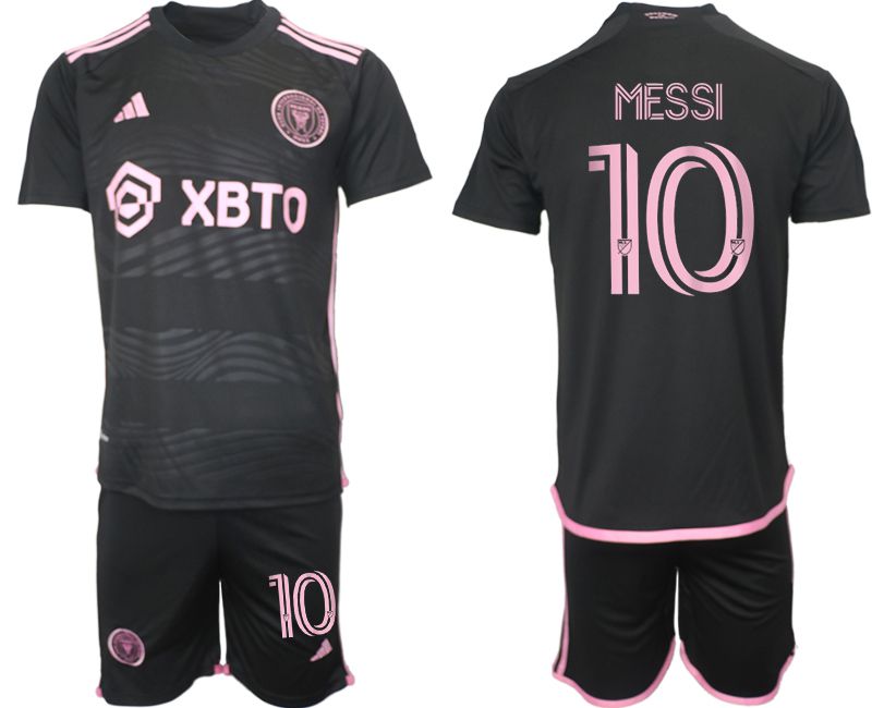 Men 2023-2024 Club Inter Miami CF away black #10 Soccer Jersey